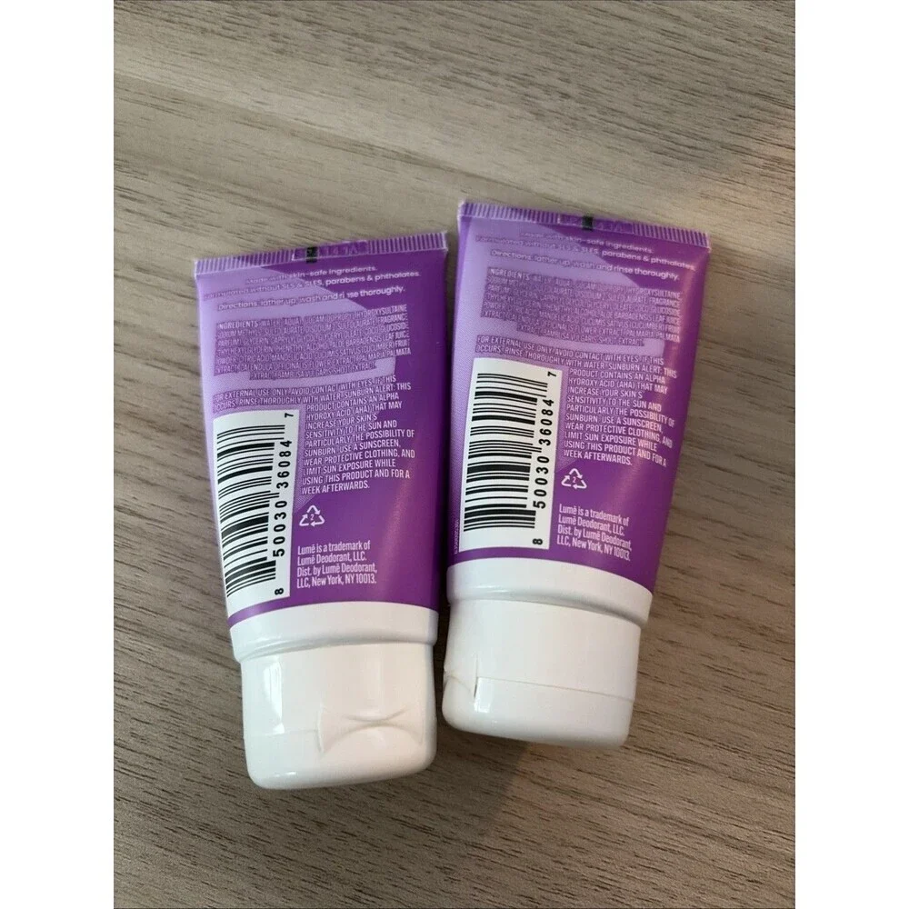 Lume Acidified Body Wash Lavender Sage  1.5 oz - Travel  size  ( 2 Pack )